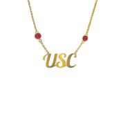 USC Trojans Chelsea TaylorScript Gold-Plated Brass Necklace